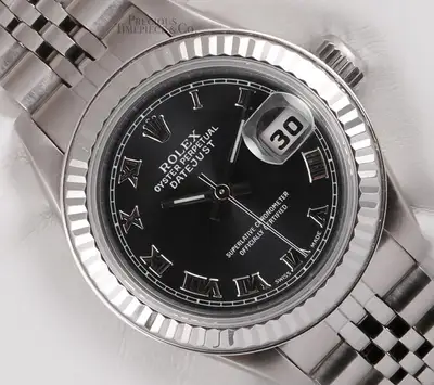 Rolex Datejust Stainless Steel Jubilee Black