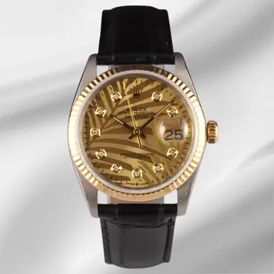 Rolex Datejust Yellow Gold Palm Motif