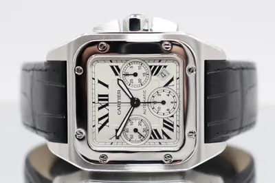 Cartier Santos 100 Xl Chronograph Stainless