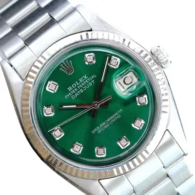 Rolex Datejust 1601 Gold Steel Green
