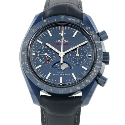 Omega Speedmaster Moonphase Blue Side of