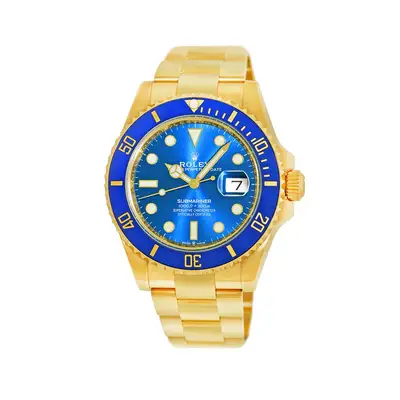 Rolex ROLEX 18K Yellow Gold 41mm Submariner Blue Dial 126618 LB Box Warranty 2021