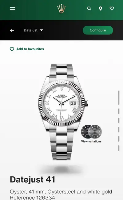 Rolex Datejust 41, Roman Numerals, Fluted