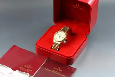Omega 【Exc+5】 OMEGA Seamaster Gold Dress From