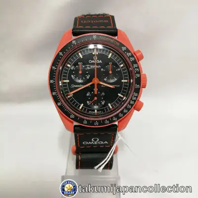 Omega Swatch Bioceramic Speedmaster Chronograph Orange