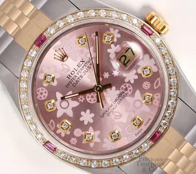 Rolex Datejust TT/SS 18k Ruby Diamond