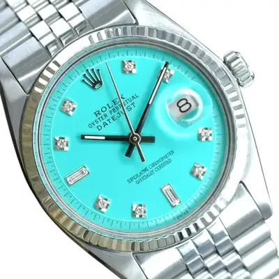 Rolex Datejust Gold SS Aqua Blue