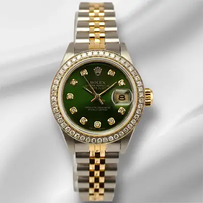 Rolex Datejust 18k Gold Steel 1.25ct