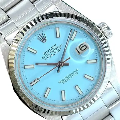Rolex Datejust Gold Steel Powder Oyster