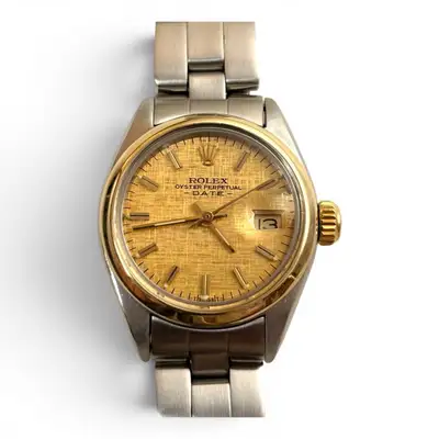 Rolex Date Two Tone Champagne Oyster