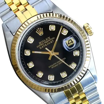 Rolex Datejust Two-Tone Black Jubilee 1601