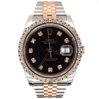 Rolex Datejust 18k Rose Gold Steel