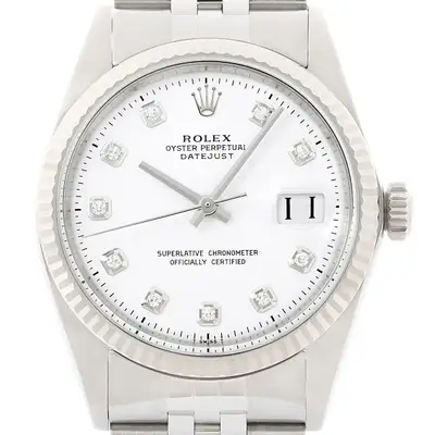 Rolex Datejust 18K Gold SS White