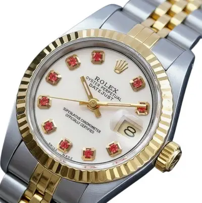 Rolex Datejust TwoTone 14KY Steel White