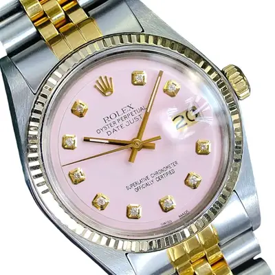 Rolex Datejust Womens Two-Tone Pink Jubilee