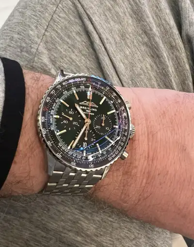 Breitling Navitimer B01 Chrono Green Face-Steel