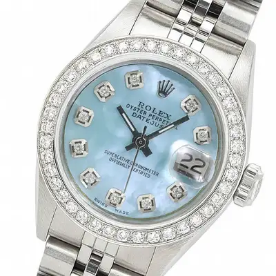 Rolex Datejust Steel Blue Diamond Bezel
