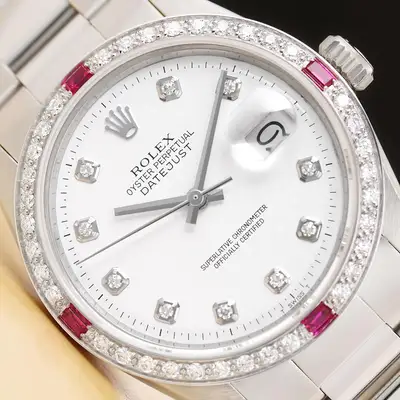 Rolex DATEJUST DIAMOND RUBY 18K GOLD