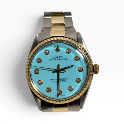 Rolex Oyster Perpetual Two Tone Blue