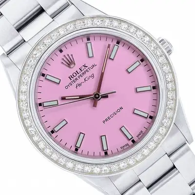 Rolex Air King 14000 Steel Pink