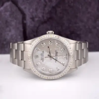 Rolex Oyster Perpetual 1ct Diamond White