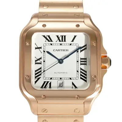 Cartier Santos WGSA0018 winding Silver Pink
