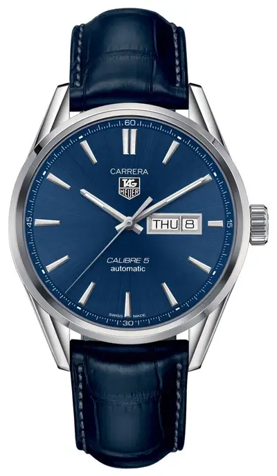 TAG Heuer Carrera Steel Blue Leather