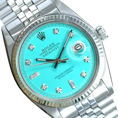 Rolex Datejust White Gold Steel Aqua