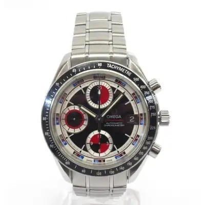 Omega Omega Speedmaster Black/Red Dial Automatic Chronograph Steel 40MM Watch 3210.52