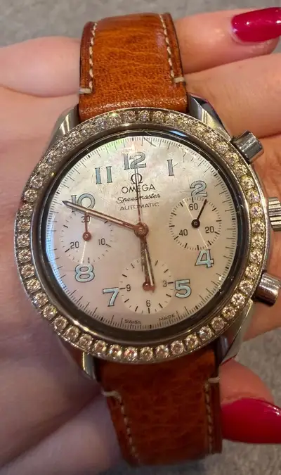 Omega Speedmaster Diamond Bezel Mother Of
