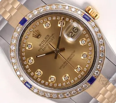 Rolex Datejust Two-Tone Diamond Bezel Champagne