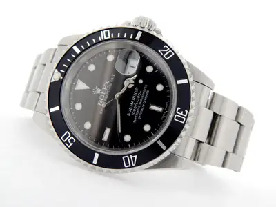 Rolex Rolex Submariner Mens Stainless Steel Watch Date Sub Black Dial Bezel SEL 16610