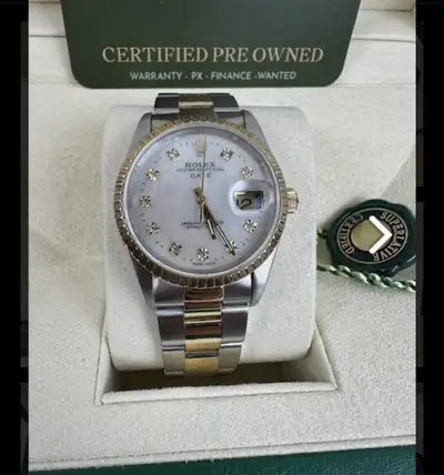 Rolex CERTIFIED STUNNING DATE 18K AND