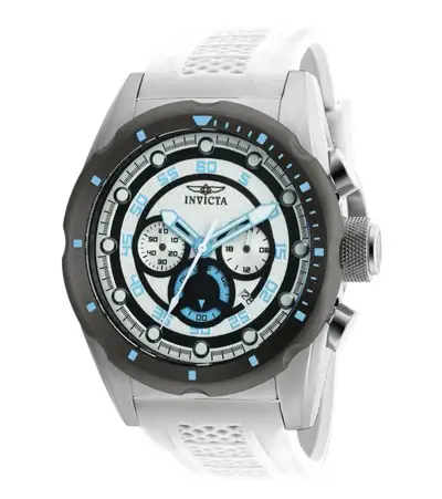 Invicta Speedway Chronograph White Blue Gunmetal