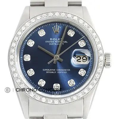 Rolex Datejust 18K Gold SS Blue