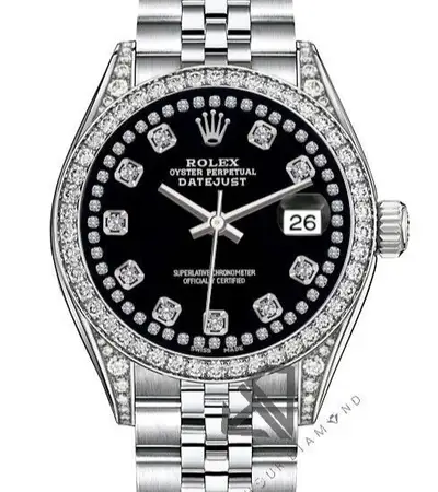 Rolex Women's Rolex Datejust SS Jubilee Black