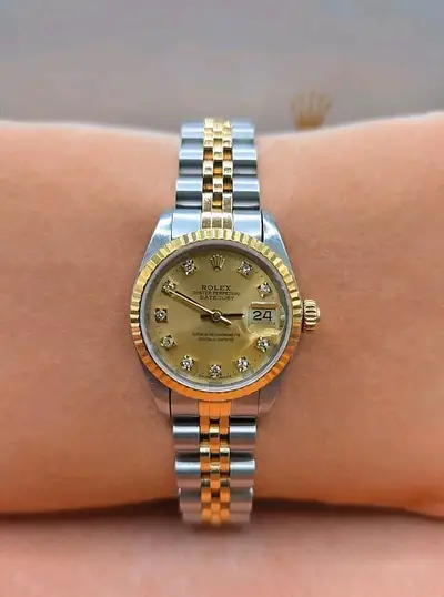 Rolex Datejust Champagne With Stunning!