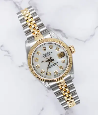 Rolex Datejust with White Mother of