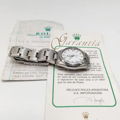 Rolex W/Service Rolex Datejust Oyster Steel White