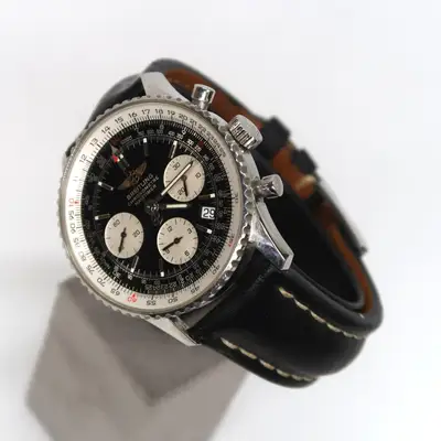 Breitling Navitimer Chronograph Black Leather A23322