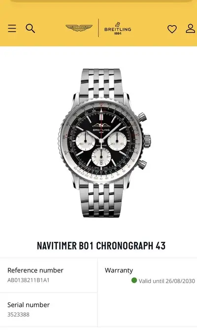 Breitling Navitimer B01 Chronograph AB0138211B1A1