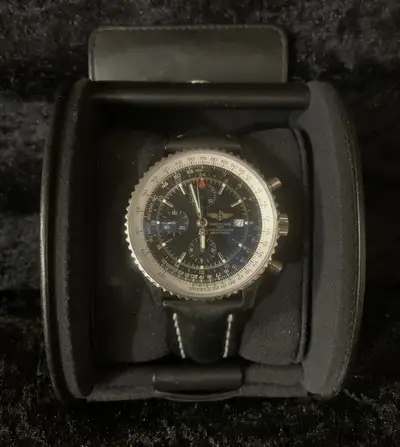 Breitling Navitimer Black with Leather Strap