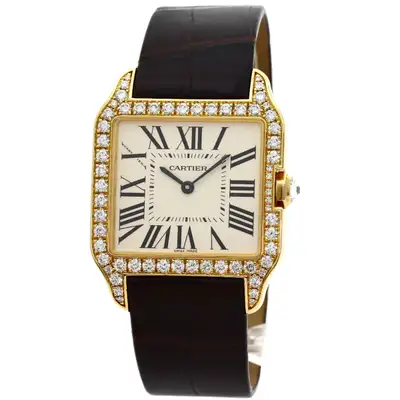 Cartier Santos-Dumont LM Diamond Bezel WH100451