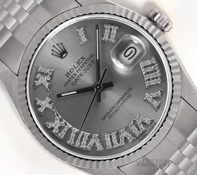 Rolex Datejust 18K White Gold Fluted