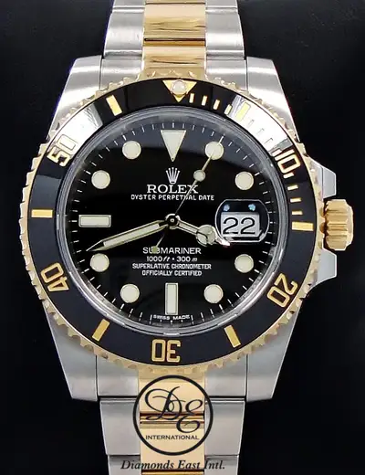 Rolex Rolex Submariner 116613LN Oyster 18K Yellow Gold & SS Black Ceramic Bezel Watch