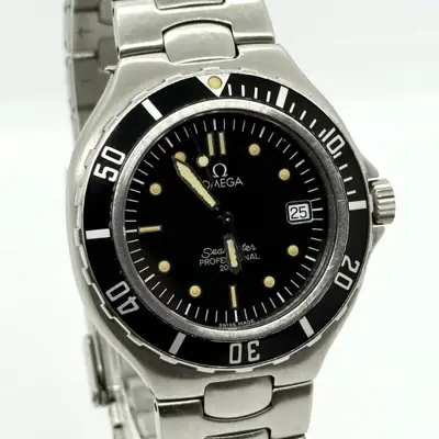 Omega Seamaster Professional Black Silver Working