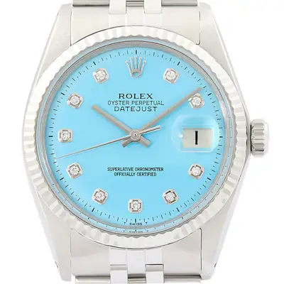 Rolex Datejust Aqua Blue Diamond 18K