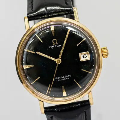 Omega *NEAR OMEGA Seamaster Calendar Cal.611 Gold×Black