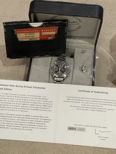 Omega OMEGA Speedmaster Racing Michael Schumacher Men Wristwatches Automatic 2002
