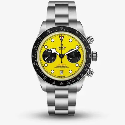 Tudor Black Bay Bumblebee yellow chronograph